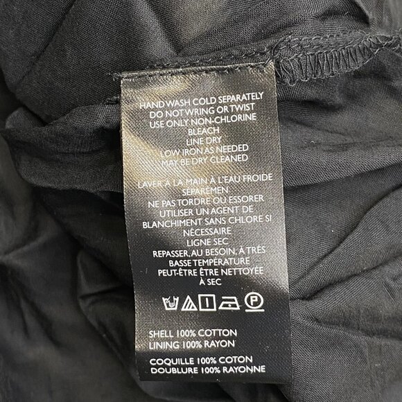 NEW MAEVE Women's Collared Poplin Swing Mini Dress Black/Yellow Size XS - Picture 11 of 11